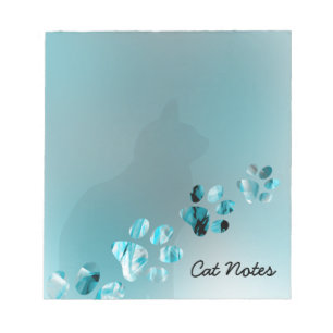 Personalise Cat Paw Prints For Cat Lovers Notepad
