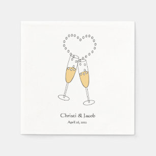 Personalise Champagne Toast Napkins