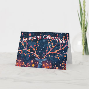 Personalise Charming Deer Christmas Holiday Card