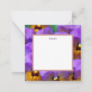 Personalise CHEERFUL VIOLETS , ADD YOUR NAME Card