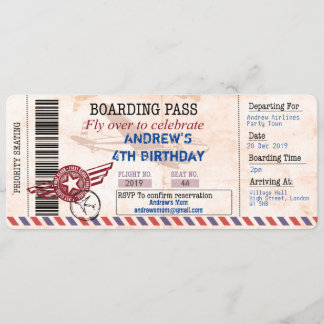 Personalise childs birthday invitation