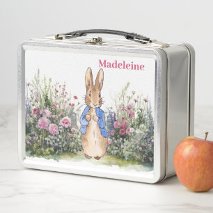 Personalise Child's Name Peter the Rabbit Metal Lunch Box