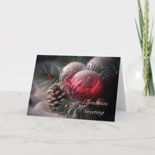 Personalise Christmas Card - Bubbles (Front)