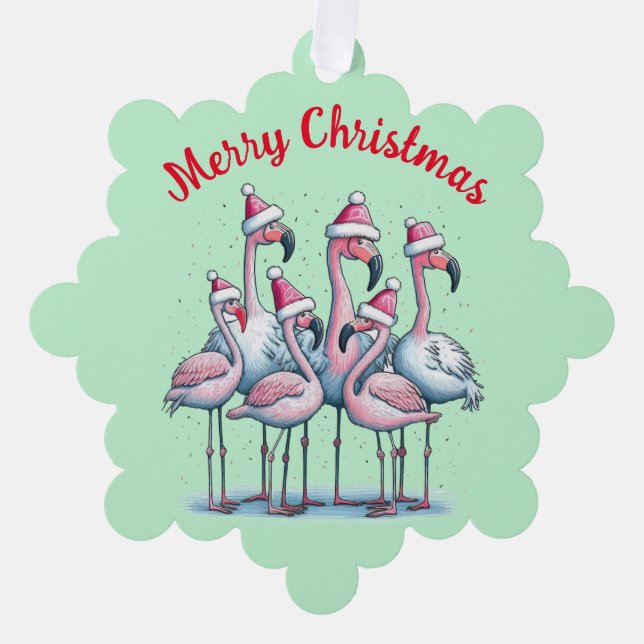 Personalise Christmas Card Ornament (Front)