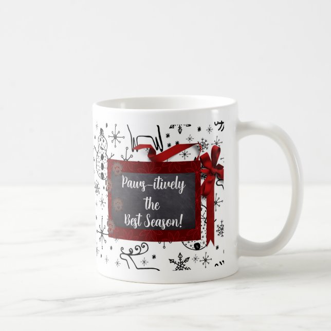 Personalise Christmas Dog Coffee Mug (Right)