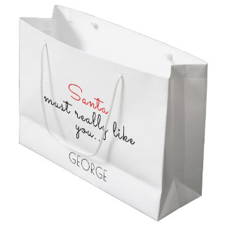 Personalise Christmas Gift Bag with Name