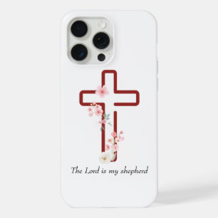 Personalise Christmas Holly Cross iPhone 15 Pro Max Case