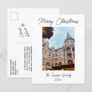 Personalise Christmas Market Munich Germany Postca Postcard