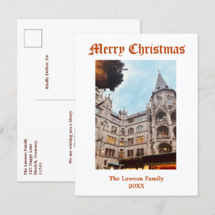 Personalise Christmas Market Munich Germany Postcard