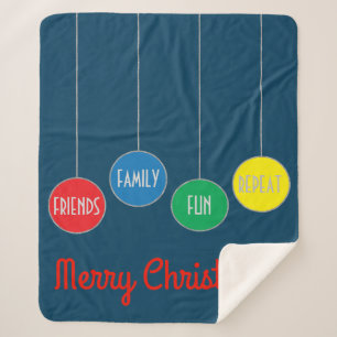 Personalise "Christmas Ornaments" Blanket/Medium Sherpa Blanket