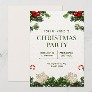 personalise Christmas party  Invitation