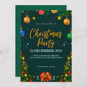 personalise Christmas party  Invitation