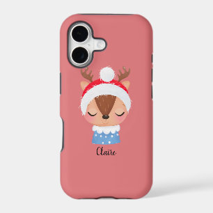 Personalise Christmas Sleeping Reindeer Face