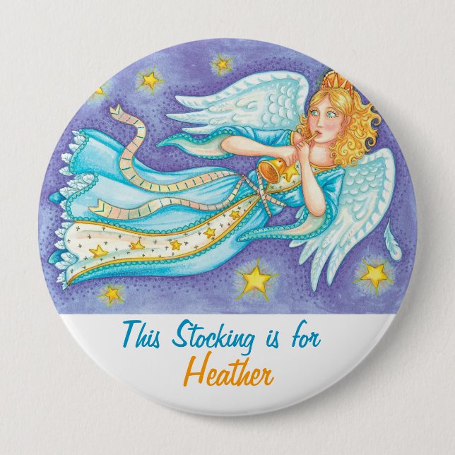 Personalise Christmas Stocking Buttons (Front)