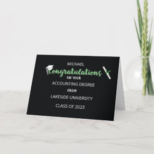 Personalise Class Accounting Graduation Congrats Card