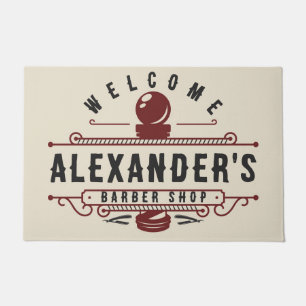 Personalise Classic Barber Shop Doormat