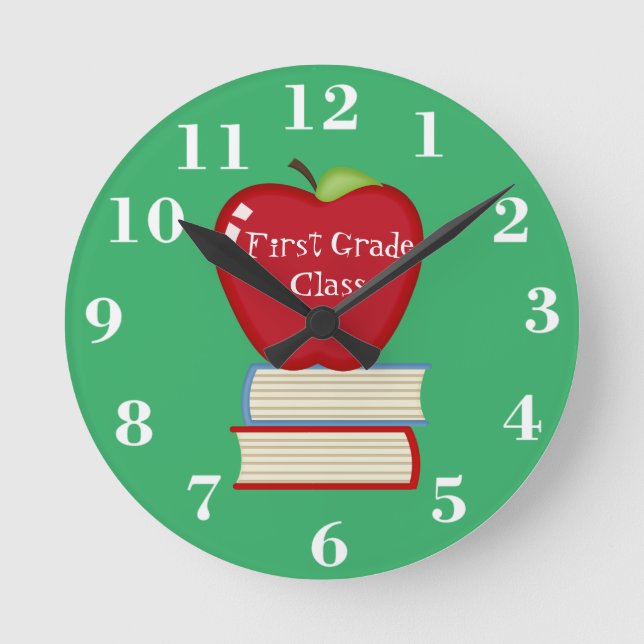 Personalise Classroom Round Clock (Front)