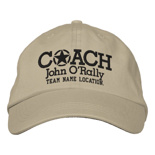Personalise Coach Star Hat Your Name Your Game! (Front)