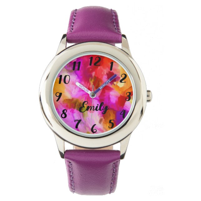Personalise Colourful Girls eWatch Watch (Front)