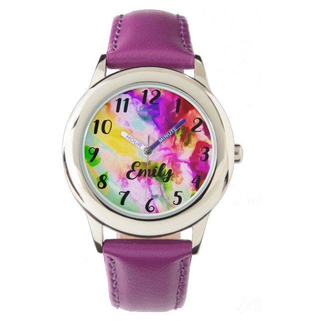 Personalise Colourful Girls eWatch Watch (Front)