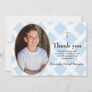 Personalise Confirmation Boy Thank you
