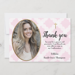 Personalise Confirmation teen girl photo thank you