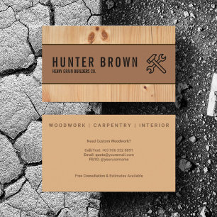 Personalise Construction Handyman Woodwork Business Card