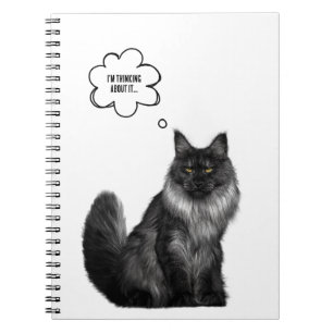 PERSONALISE: Contemplative Cat Notebook