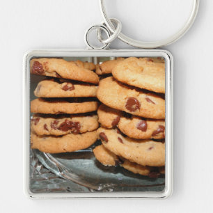 Personalise Cookies Dessert Chocolate Chip Sweets Key Ring