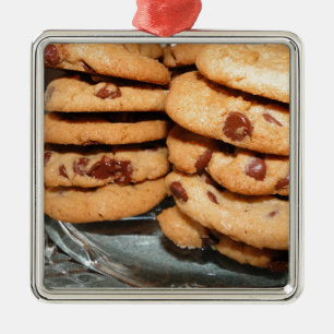 Personalise Cookies Dessert Chocolate Chip Sweets Metal Tree Decoration