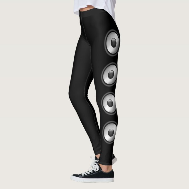 Personalise Cool and fun Speaker Music is my life Leggings (Left)