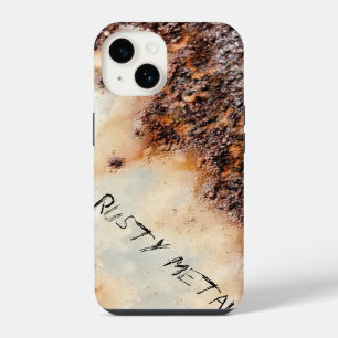 Personalise Cool brown rusty metal texture iPhone 14 Case