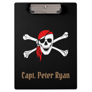 Personalise Cool Pirate Sign Clipboard