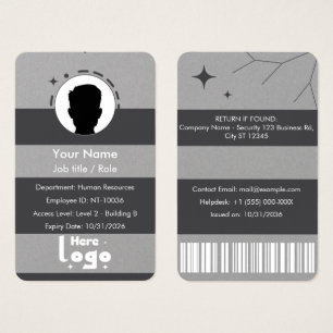 Personalise corporate employee ID card