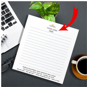 Personalise: Corporate Logo Lined   Notepad