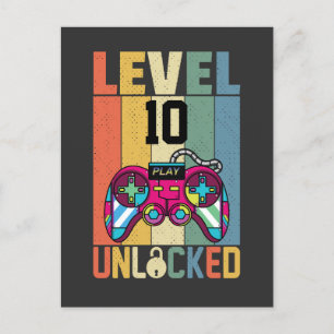 Personalise Create Your Own Costume Level Unlocked Invitation Postcard