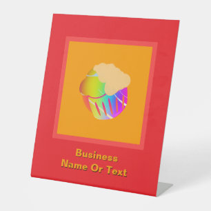 Personalise Cupcake Pedestal Sign