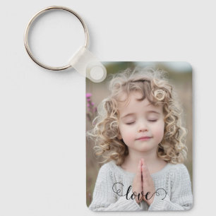 Personalise Custom 2 Photo Double Sided Aluminium  Key Ring