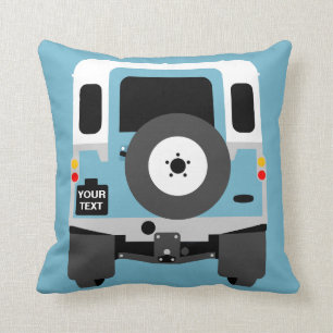 Personalise custom blue Land Rover Series 3 Cushio Cushion