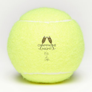 Personalise Custom Champagne Night Tennis Balls