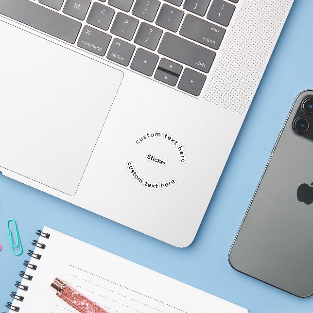 Personalise Custom-Cut Vinyl Sticker (Laptop w/ iPhone)