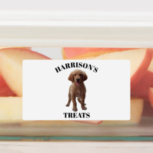 Personalise Custom Dog, Cat Name Photo food Labels