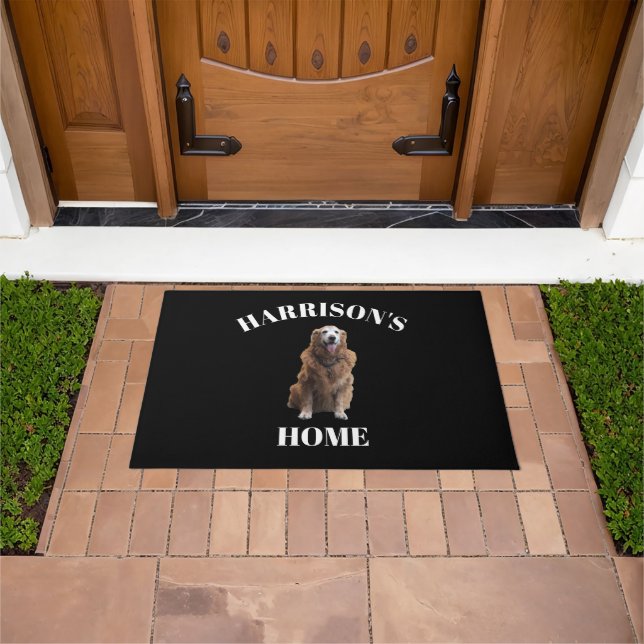 Personalise Custom Dog, Cat Name Photo Pet Doormat (Outdoor)