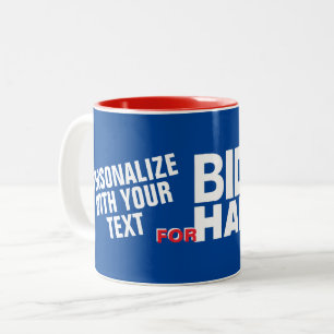 Personalise Custom For Biden /Harris 2020 Add Text Two-Tone Coffee Mug