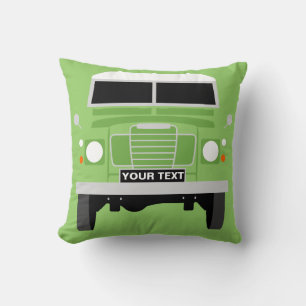 Personalise custom green Land Rover Series 3 Cushion