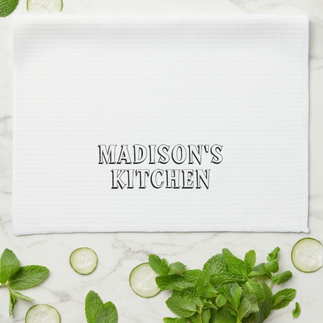 Personalise Custom Name business store  Tea Towel (Folded)