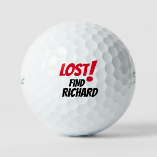 Personalise Custom Name Playful and Funny Lost Gol Golf Balls