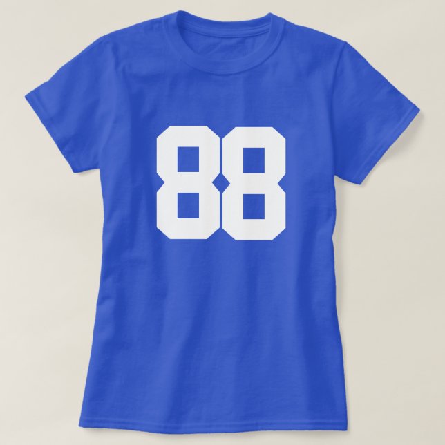 Personalise Custom Number Shirt Design 88 (Design Front)