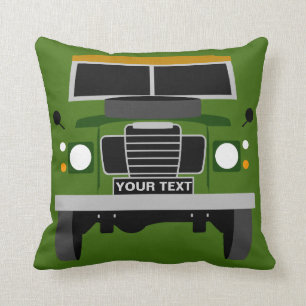 Personalise custom olive green Land Rover Series 3 Cushion
