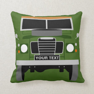 Personalise custom olive green Land Rover Series 3 Cushion